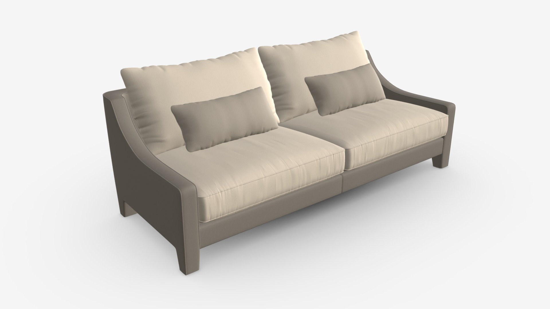 Loveseat sofa 03 3d model