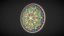 Round Gothic Rose Window 3D Model