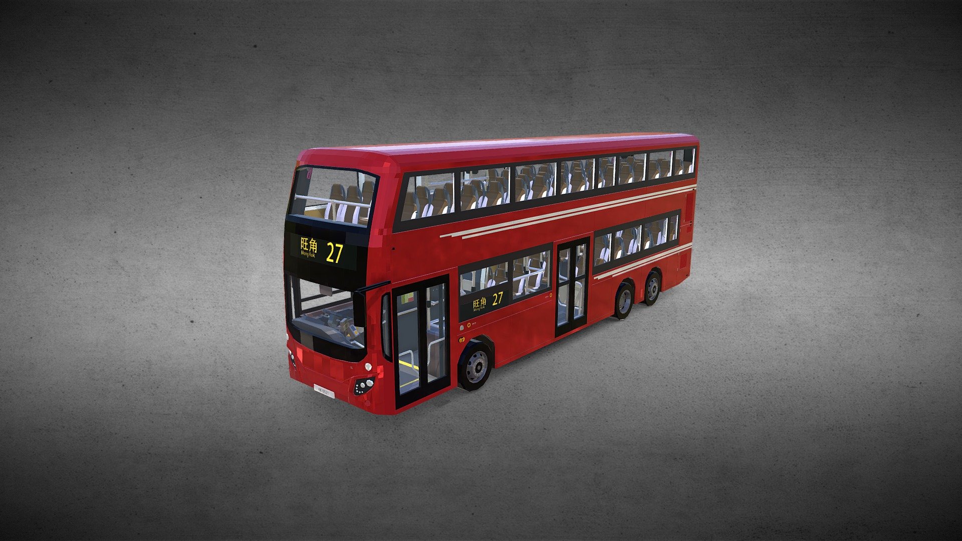 Hong Kong B8L Bus 3d model