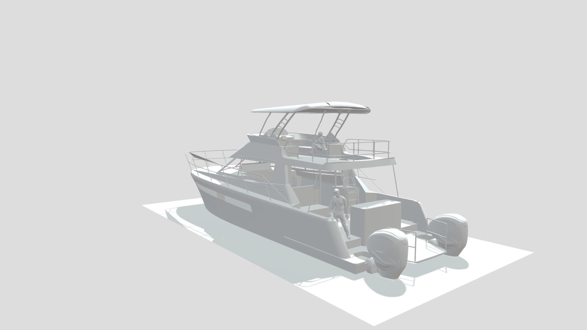 ArrowCat 420 Flybridge Power Catamaran 3d model