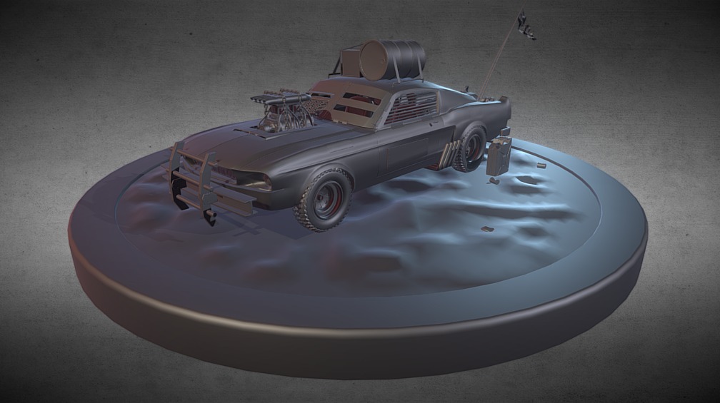 Post apocalyptic Car 3d model