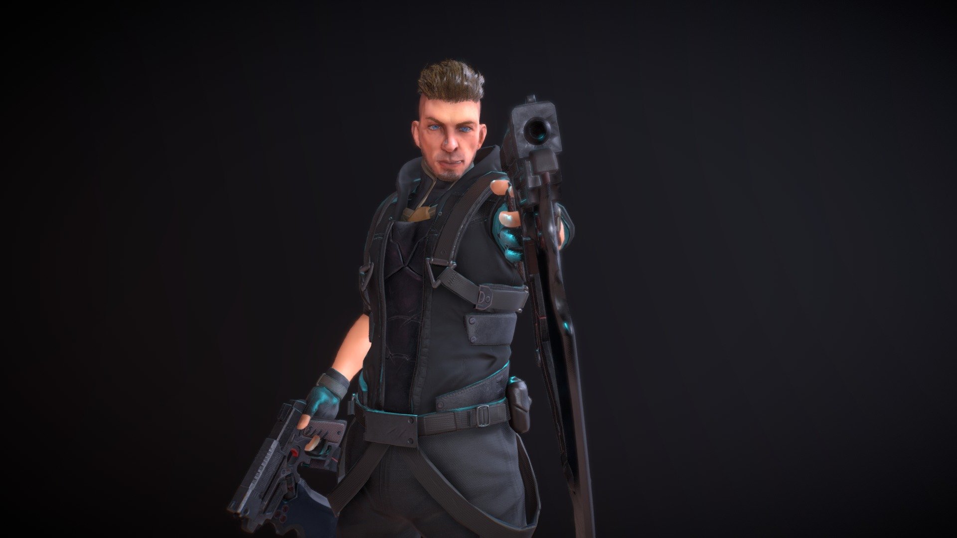 Agent Rain 3d model