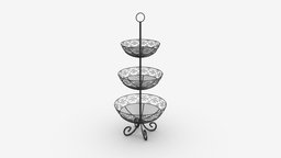 Three tier display basket with legs