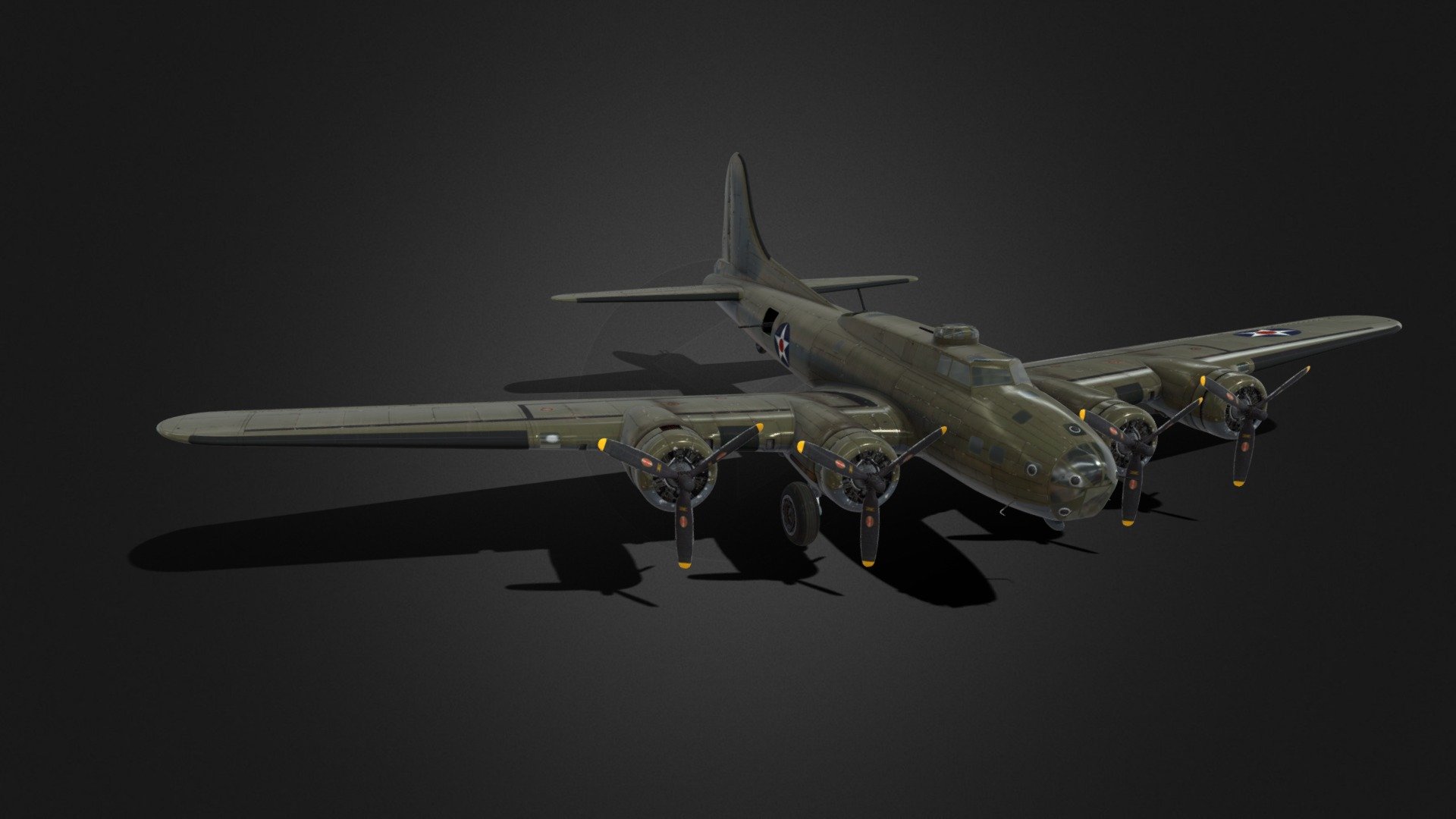 B-17E Flying Fortress 3d model