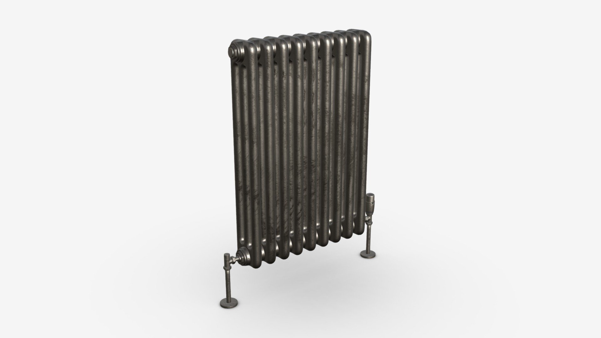 Horizontal column bare radiator 03 3d model