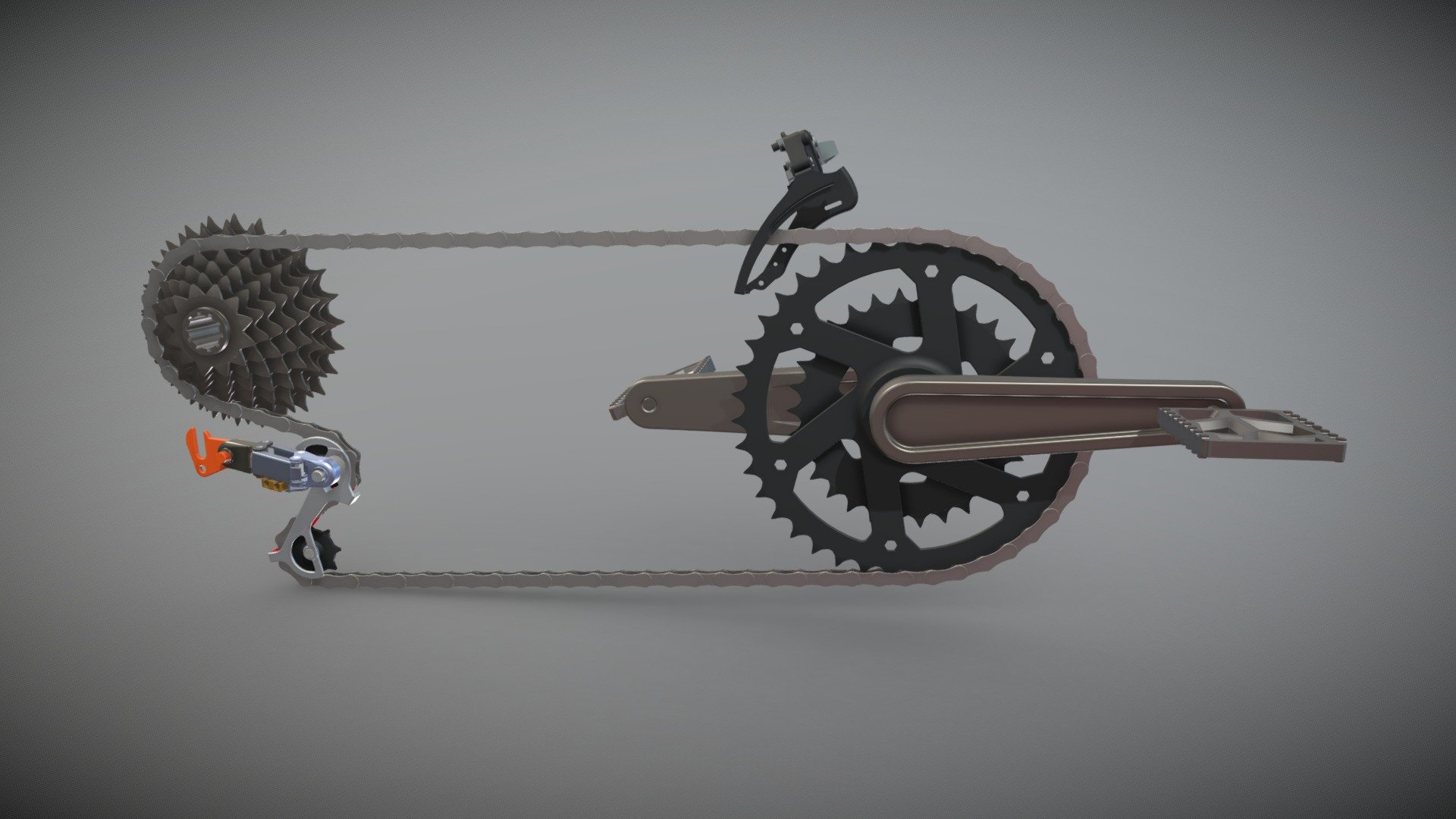 Fietsversnelling 3d model