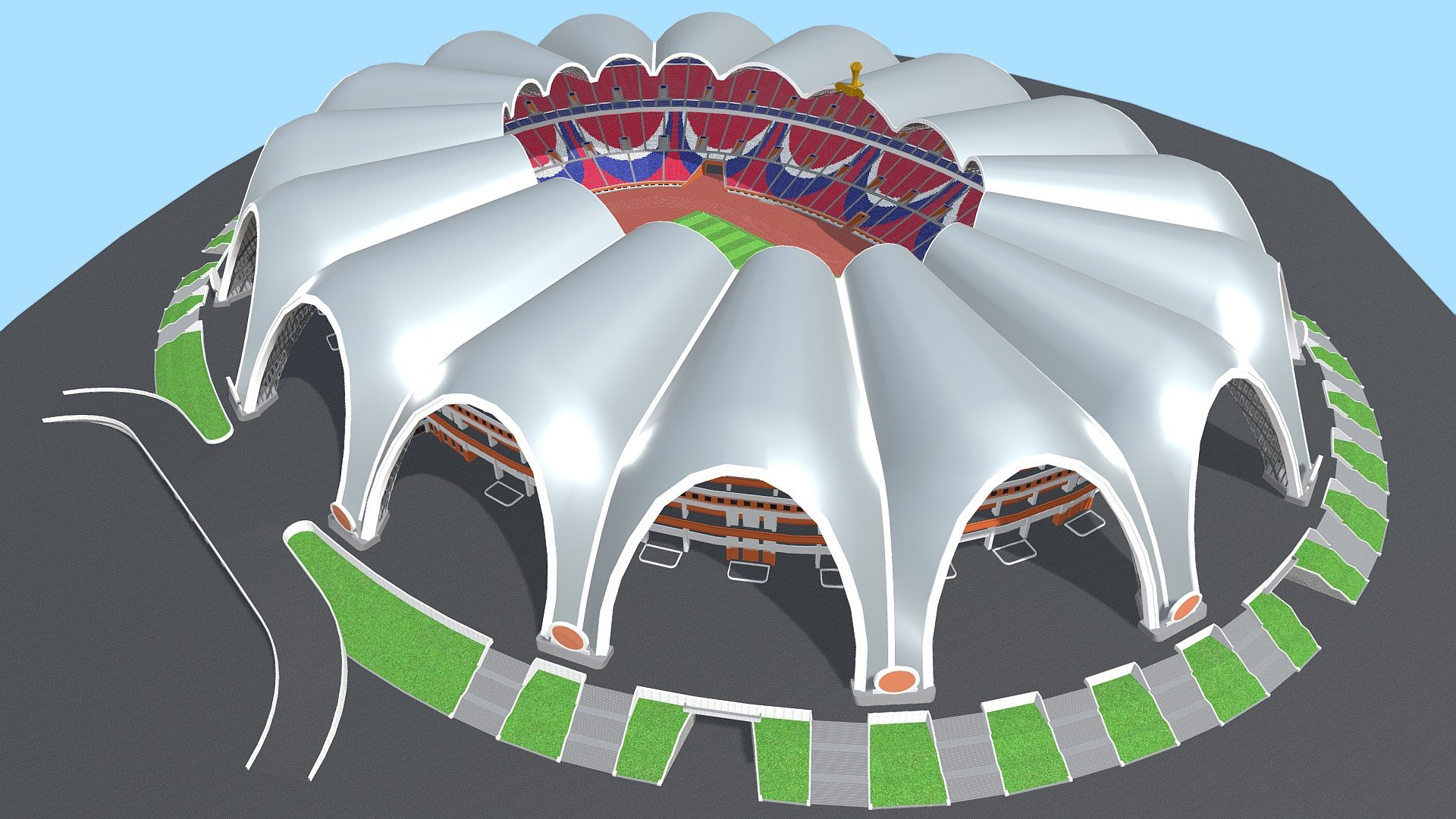 Biggest stadium in the world 3d model