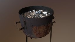 Barbecue BBQ / Photoscan / Low/Mid Poly PBR