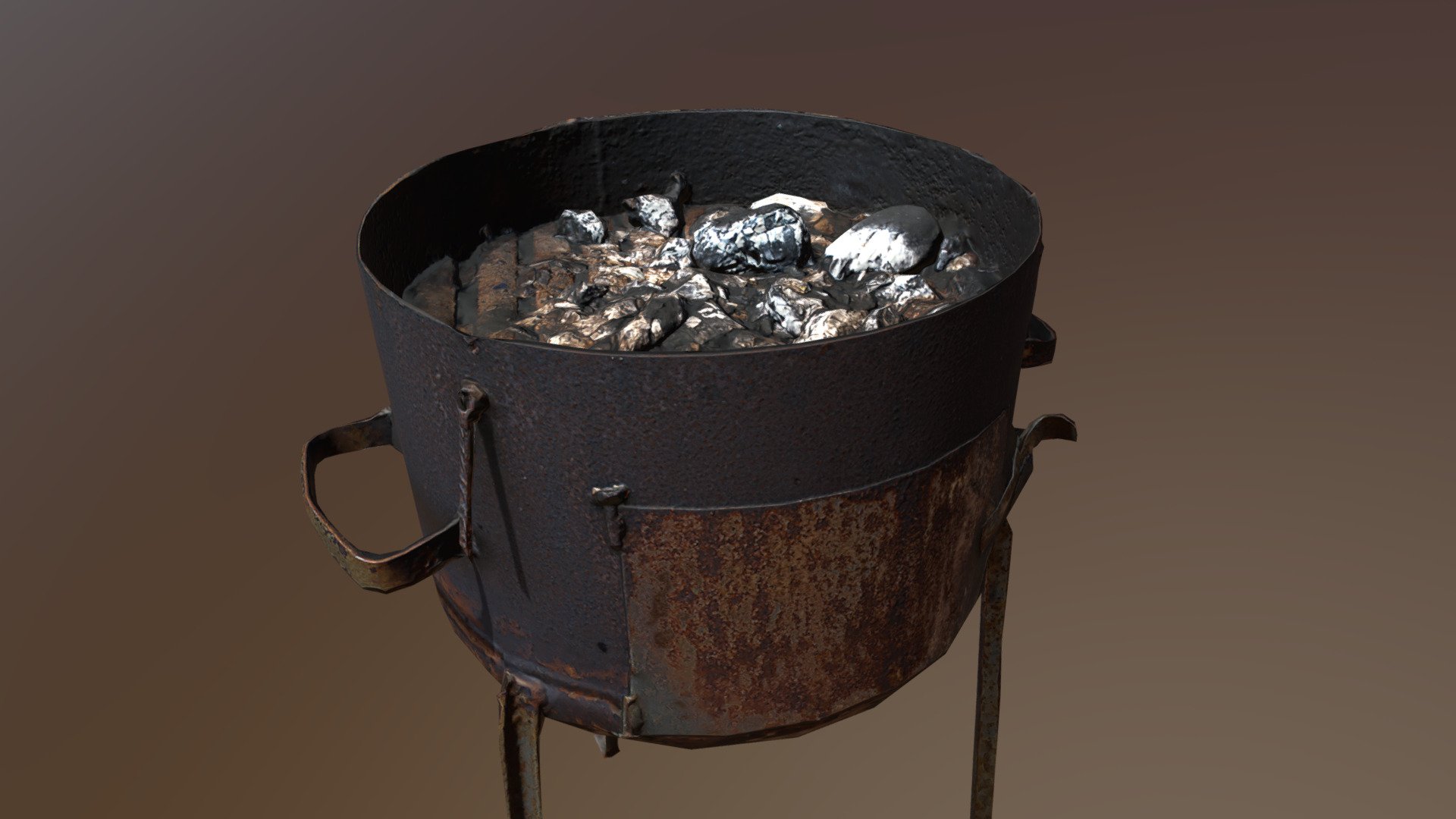 Barbecue BBQ / Photoscan / Low/Mid Poly PBR 3d model