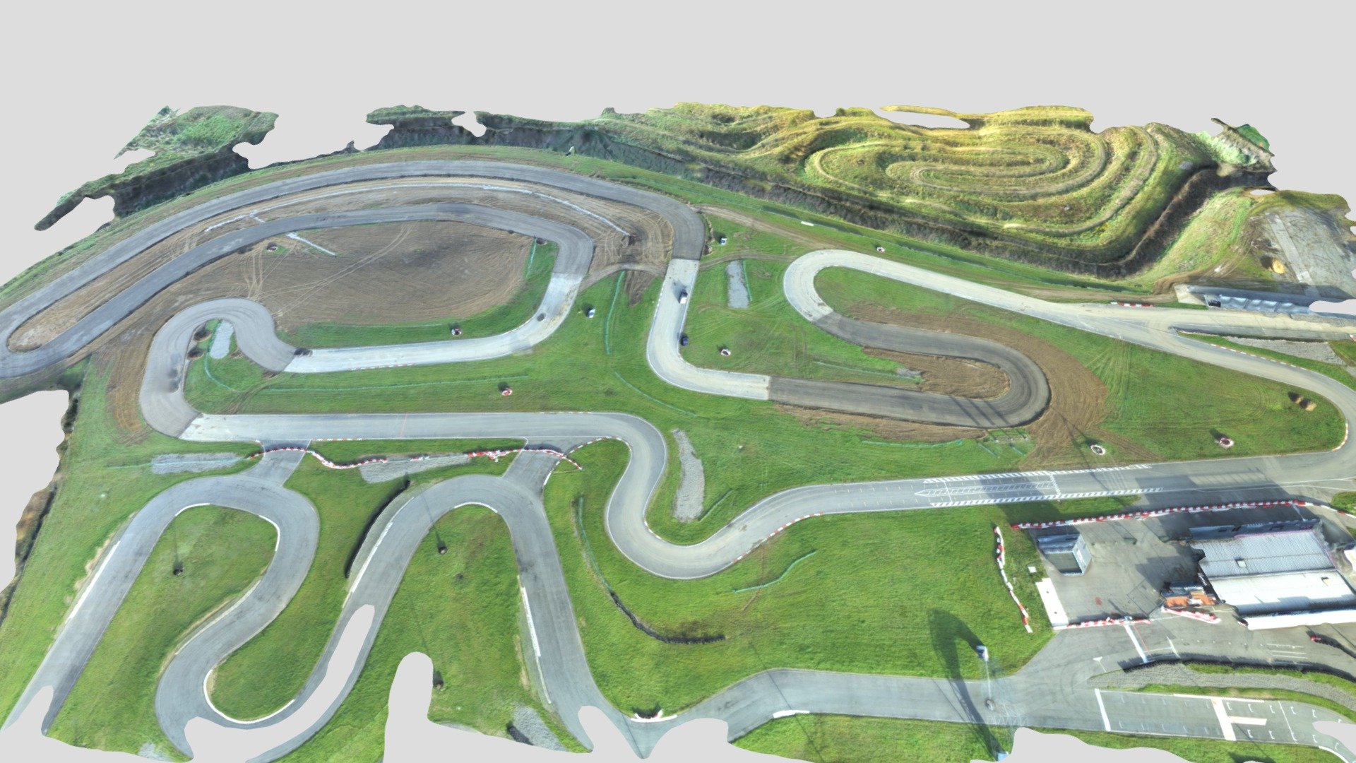 Karting piste de Muret  en travaux 3d model