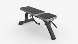 Adjustable weight flat bench 01