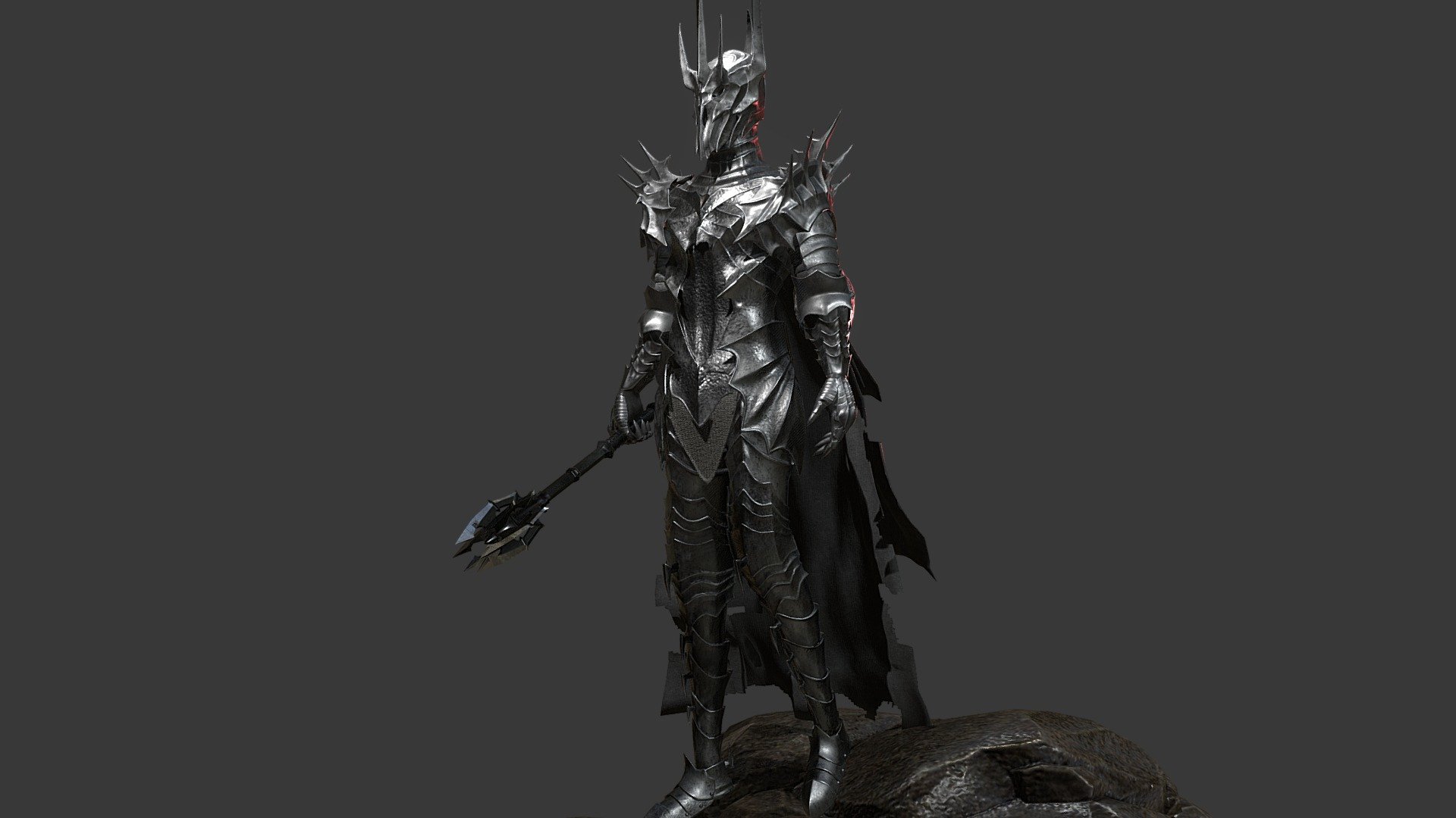 Sauron Game-ready character 3d model