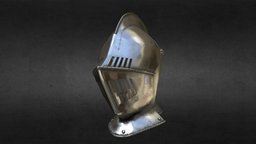 Medieval Knight Armet Helmet with visor