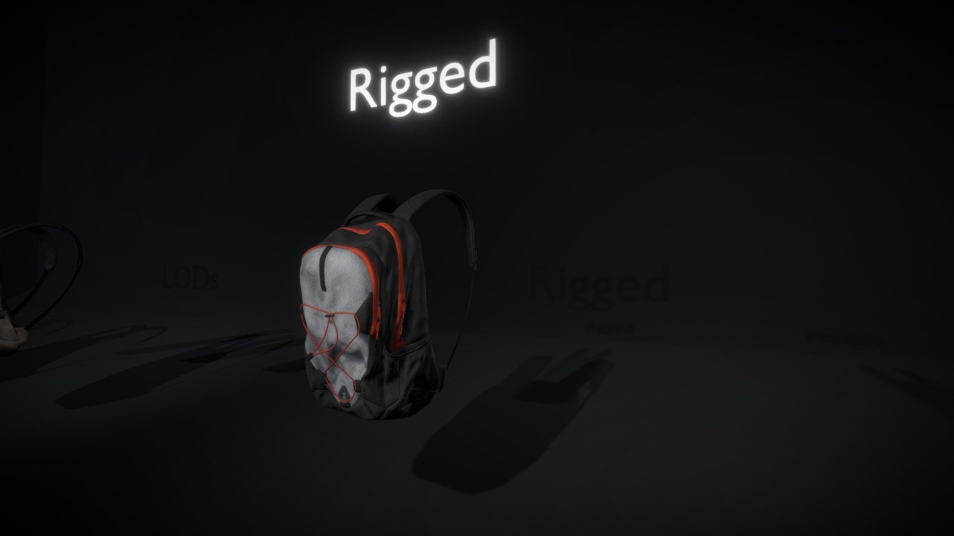 Modern Customizable Backpack 3d model