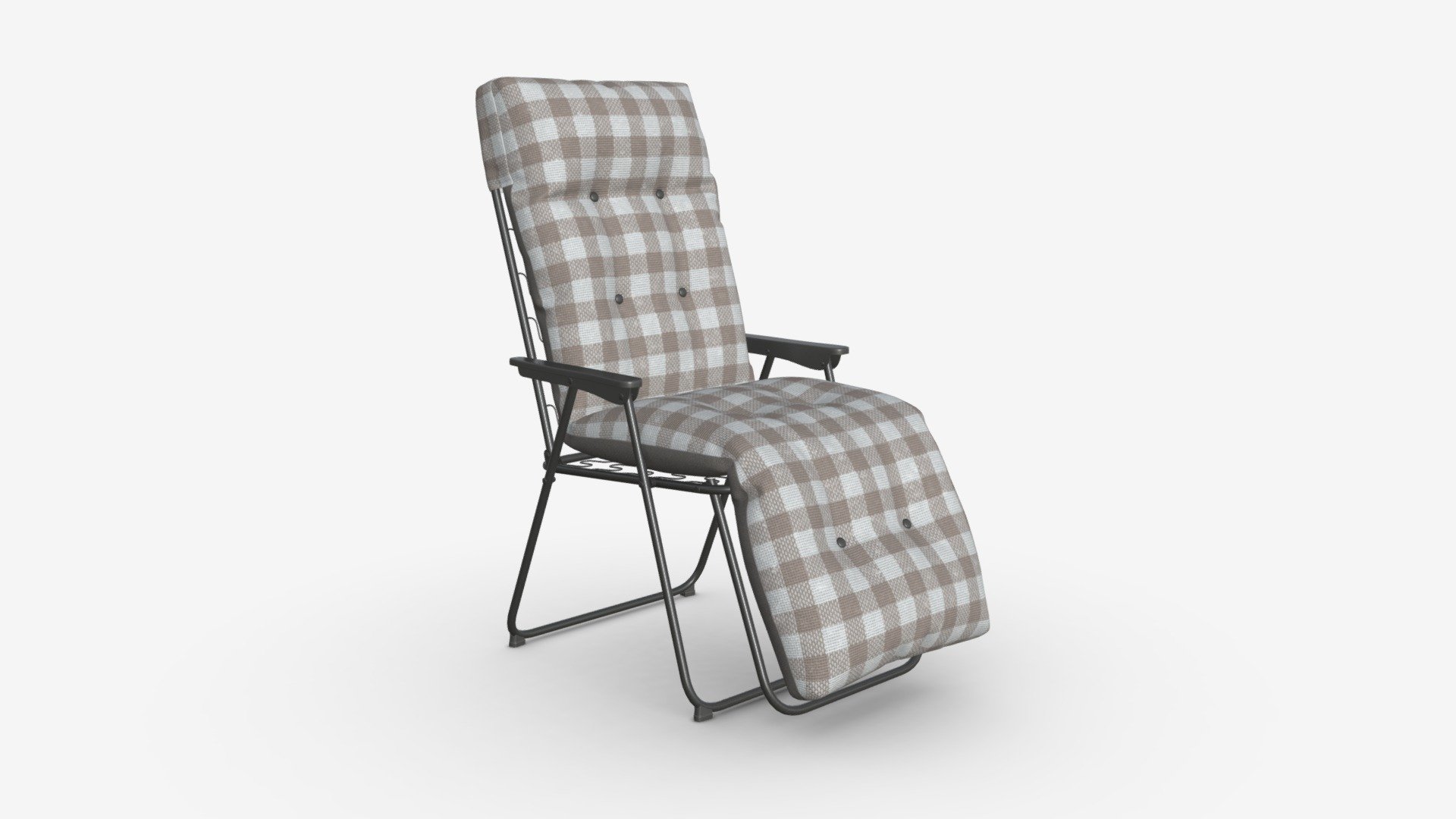 Argos Metal Folding Sun Lounger 3d model