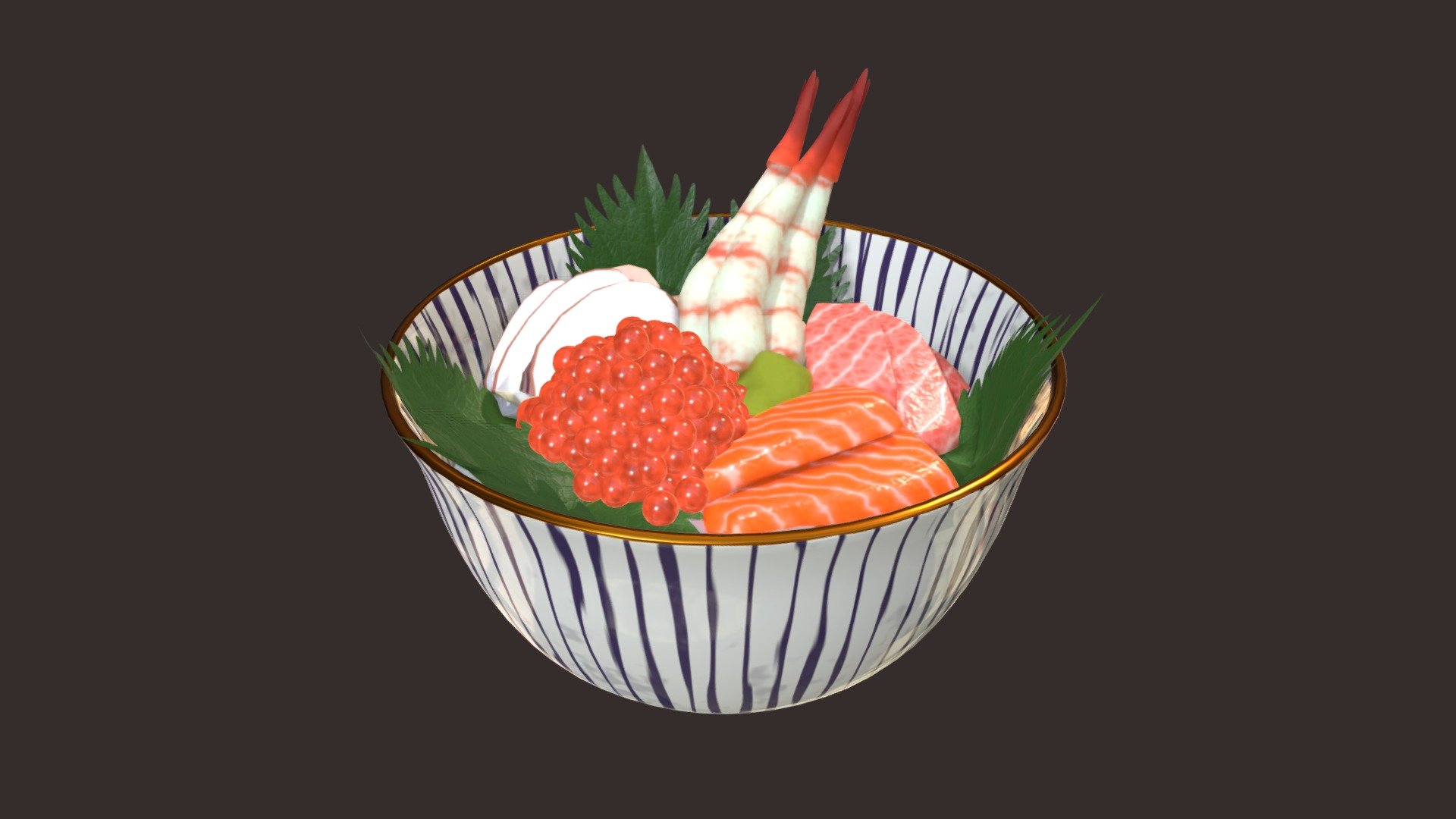 Seafood Bowl 3d model