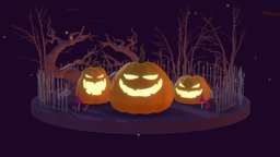 Cartoon Low Poly Halloween Pack