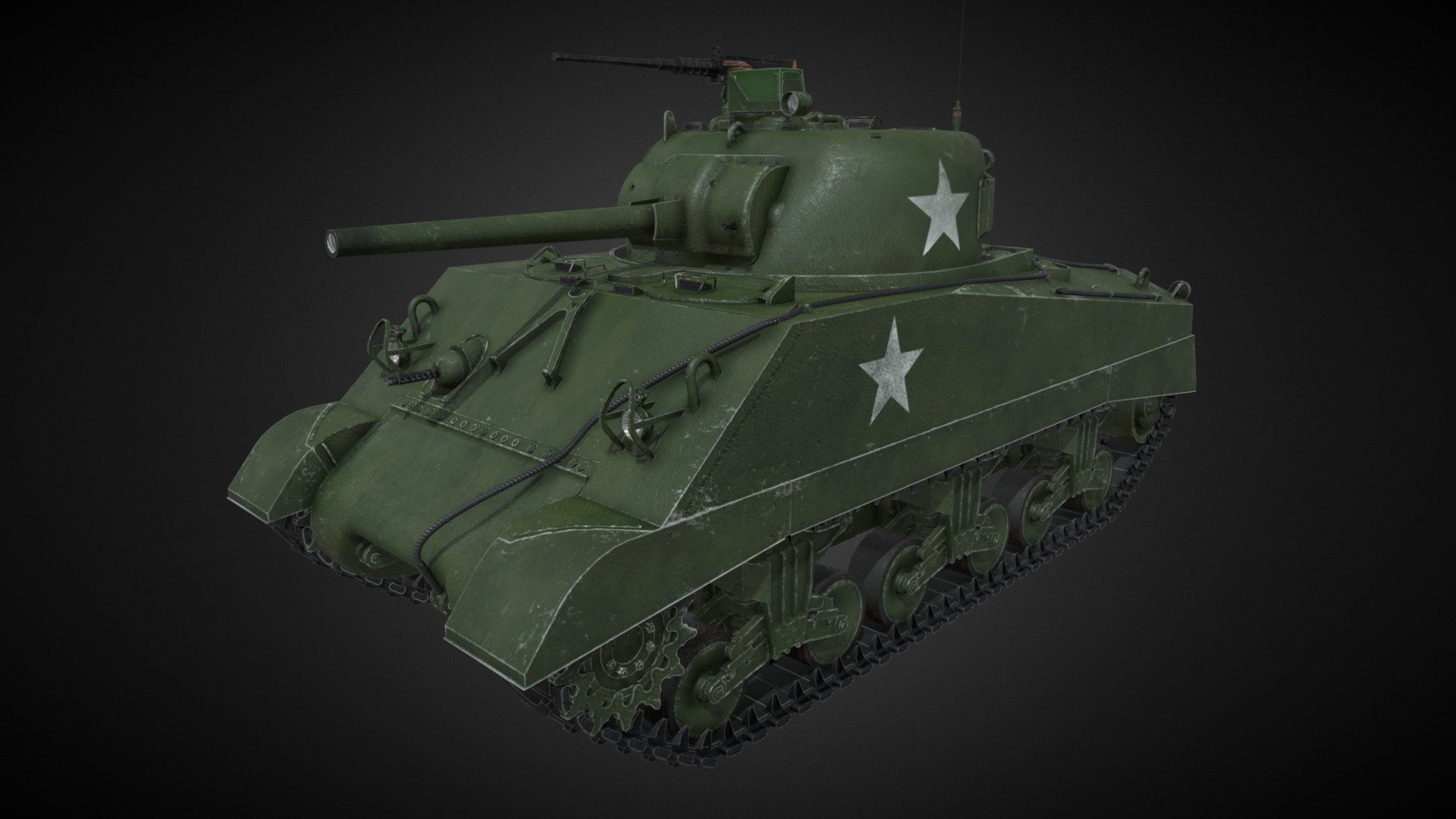 M4A2 Sherman 3d model