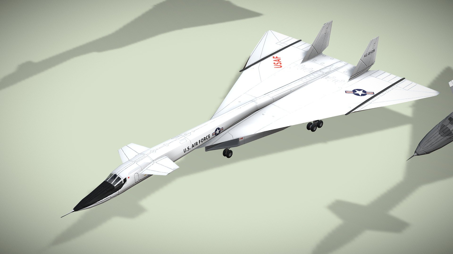 North American XB-70 Valkyrie 3d model