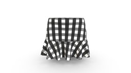 Women Fashionable Check Mini Skirt