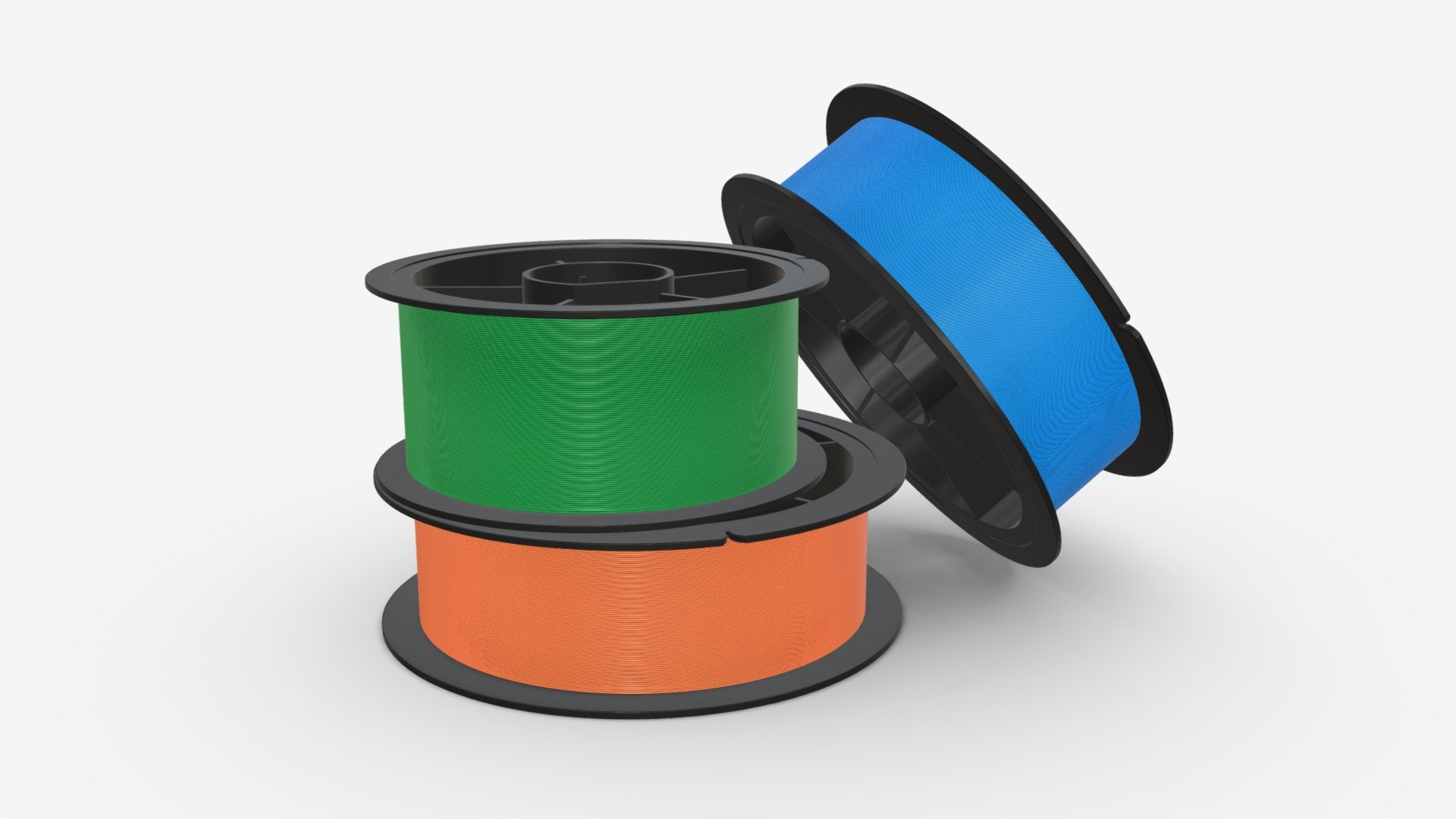 Fishing line with spool 3d model