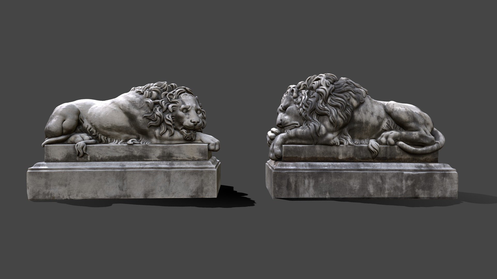 Guardian Lions 3d model