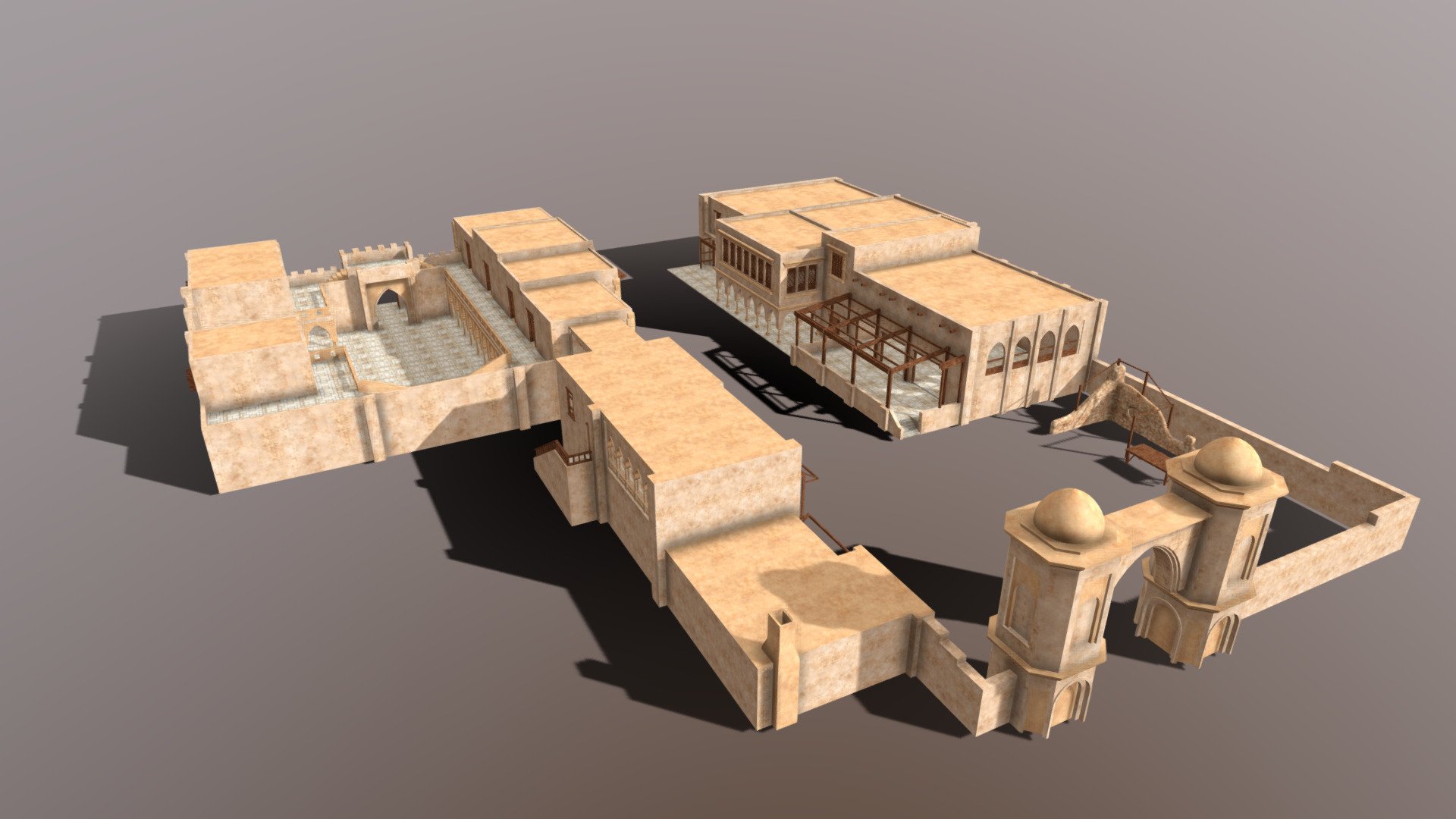 Ancient Desert Building 3d model