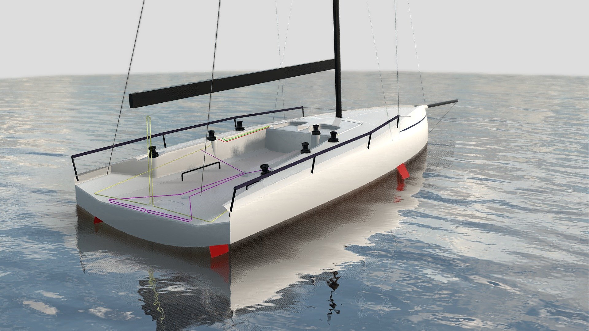 WIP 36ft Racing Yacht Club Swan 36 3d model