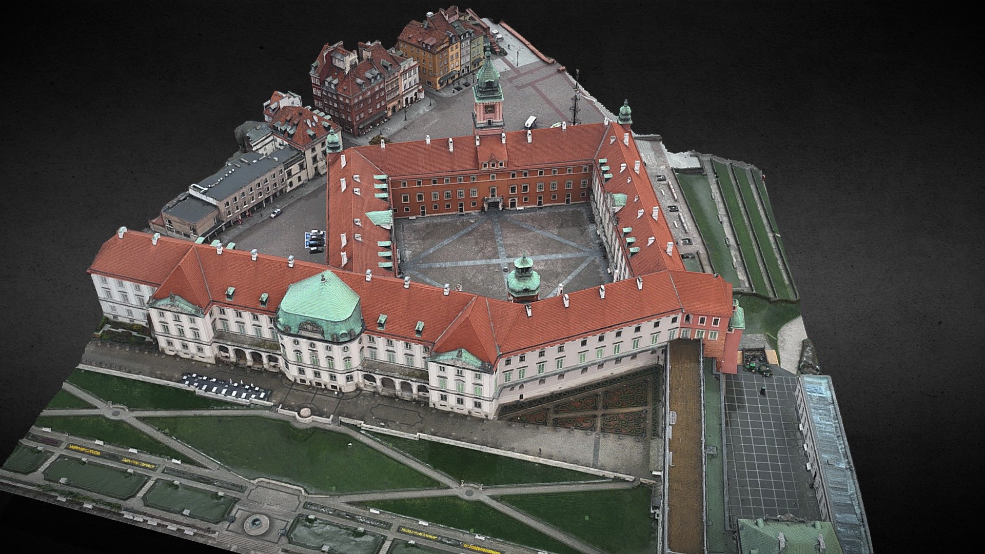 oldtown castle cityblock Dji Mavic 3 photoscan 3d model