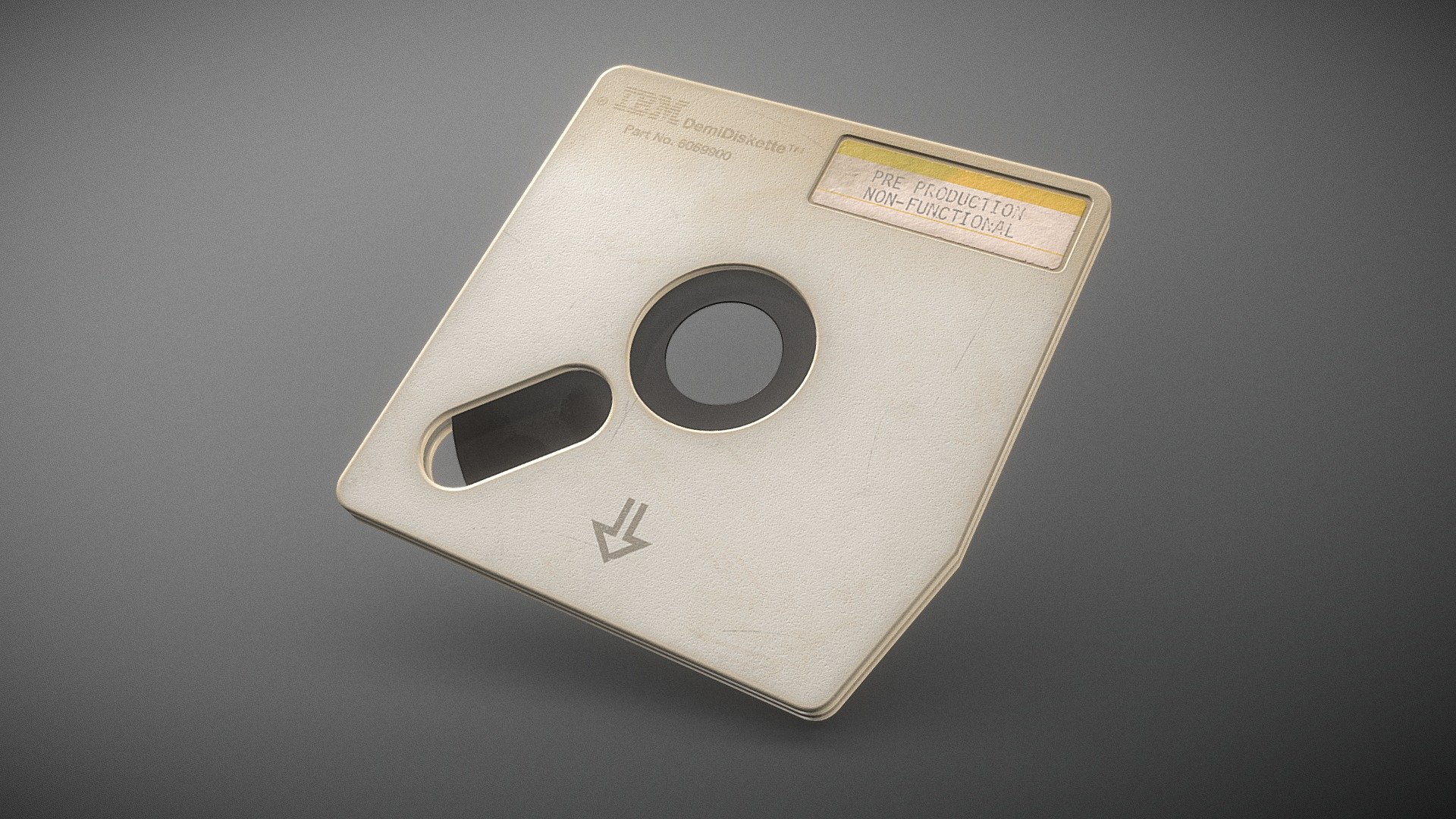 IBM DemiDiskette Floppy Disk 3d model