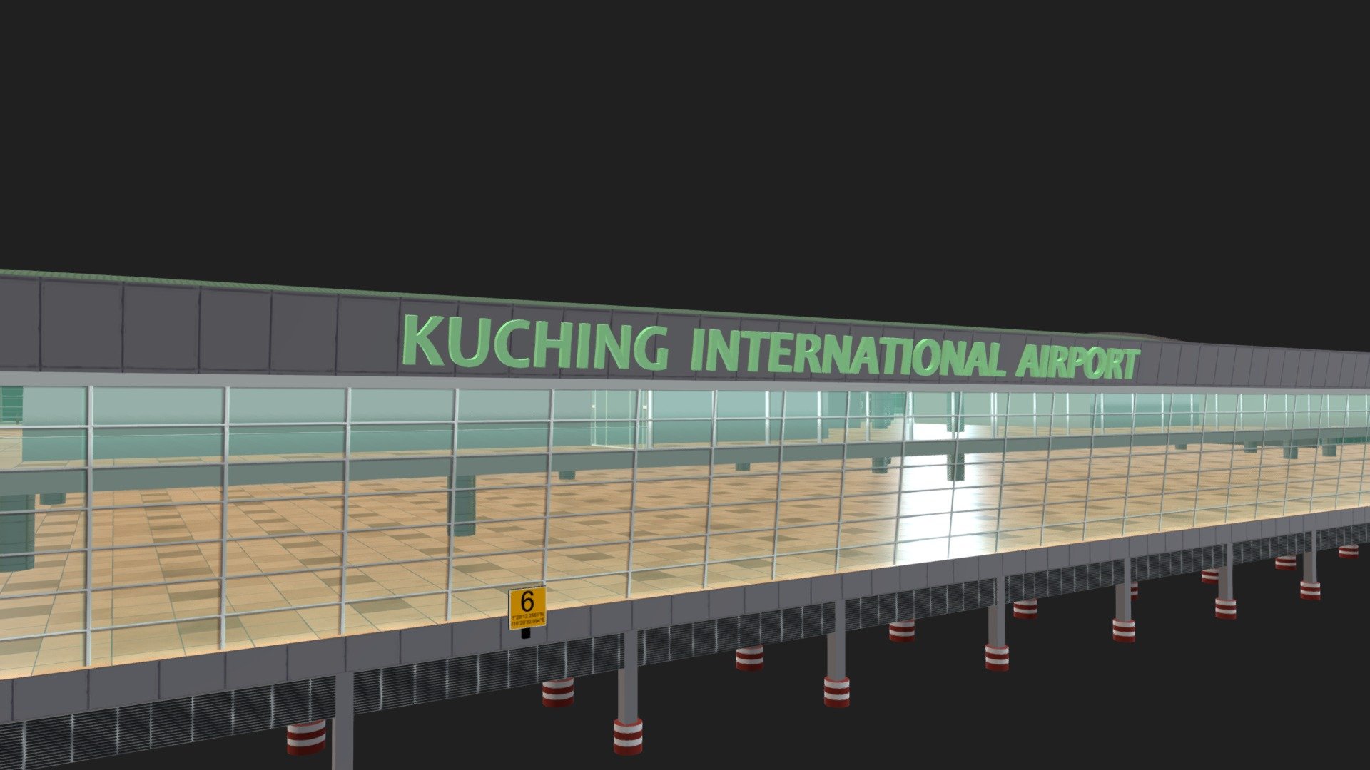 Kuching International Airport 3d model