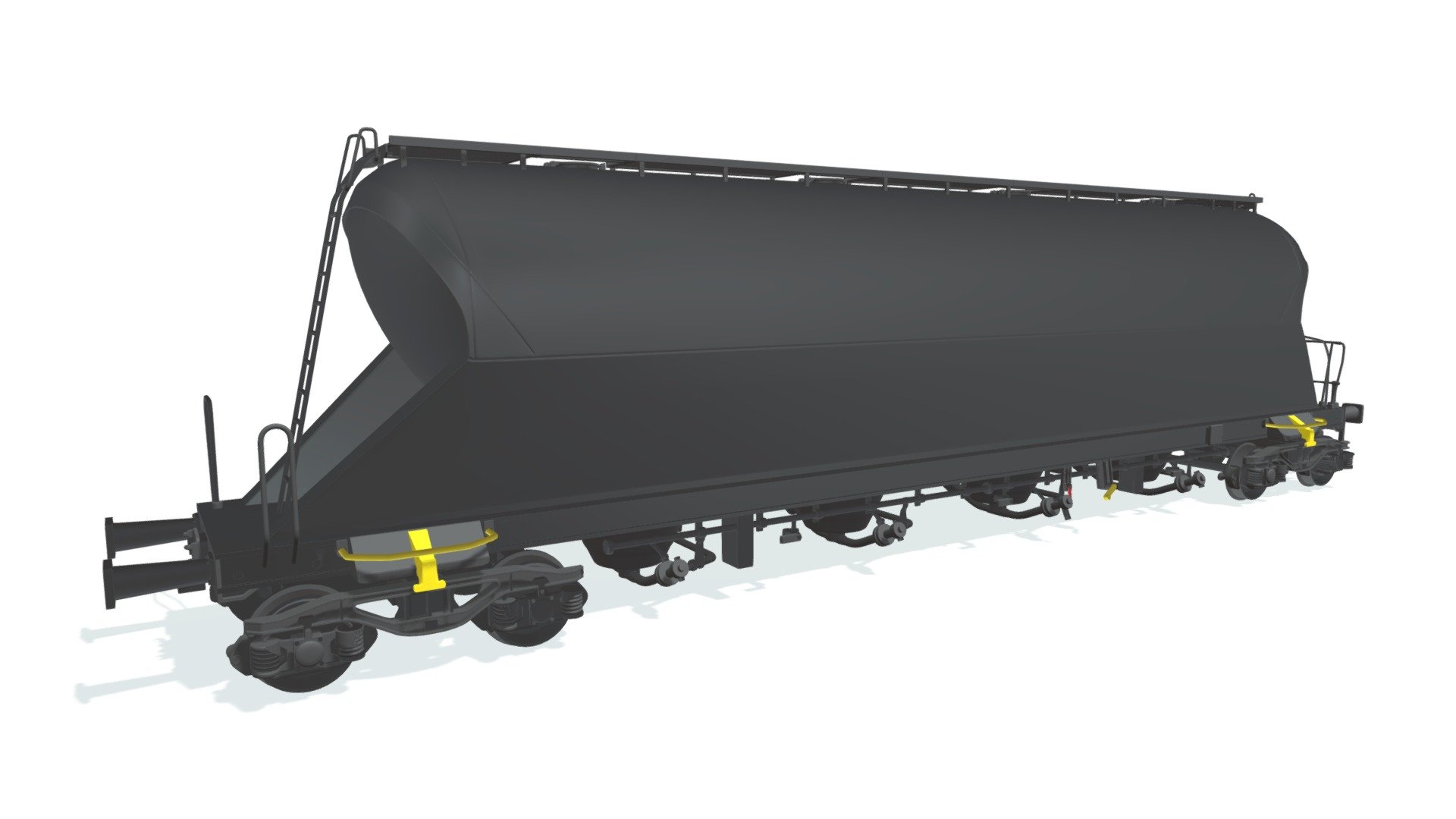 Railroad Silo Tank Train Car 3d model