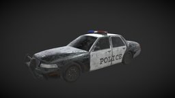 Abandoned Dirty Police Car