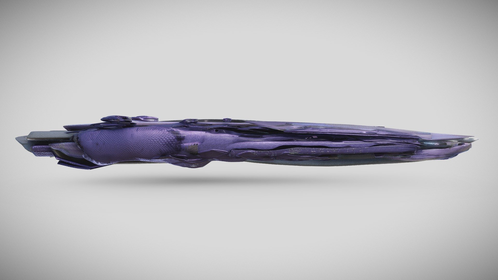 Halo covenant-forerunner Artemis hybrid warship 3d model