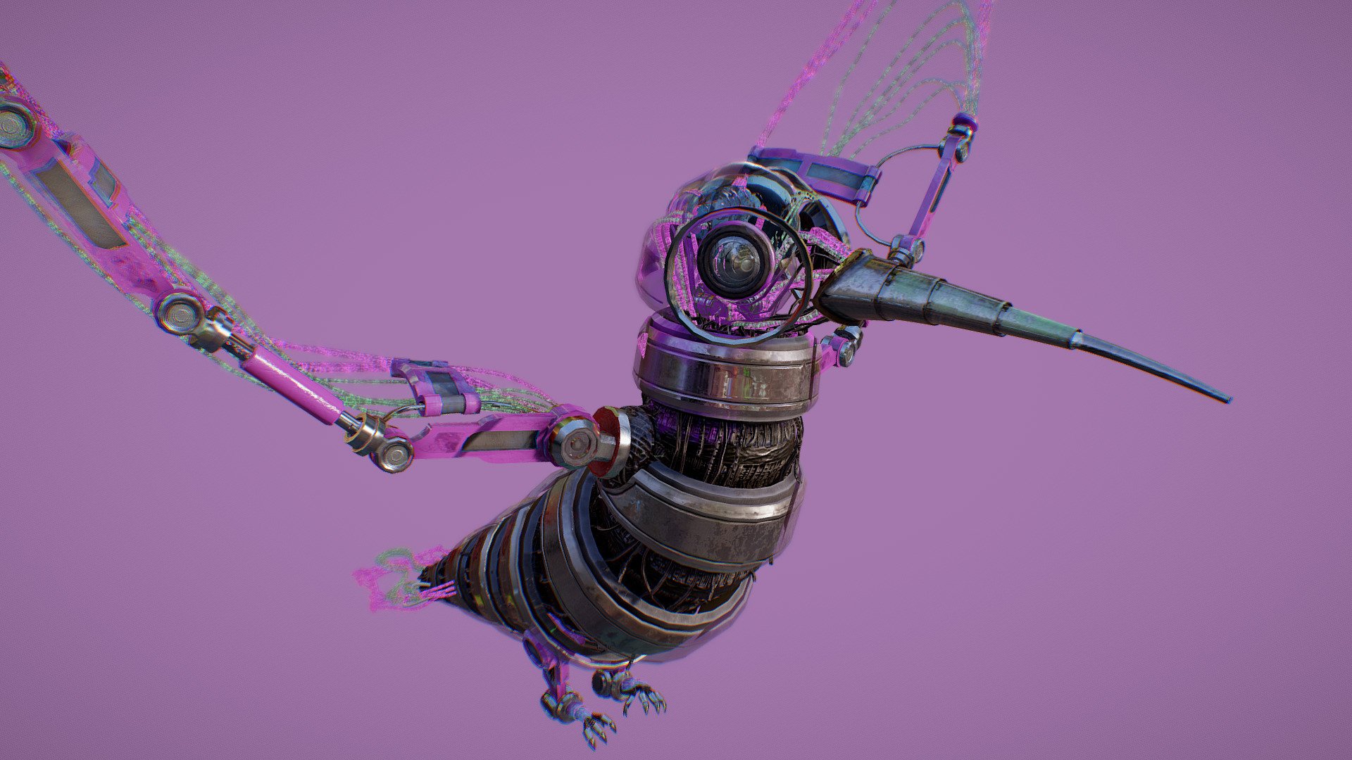 Hummingbird mech 3d model