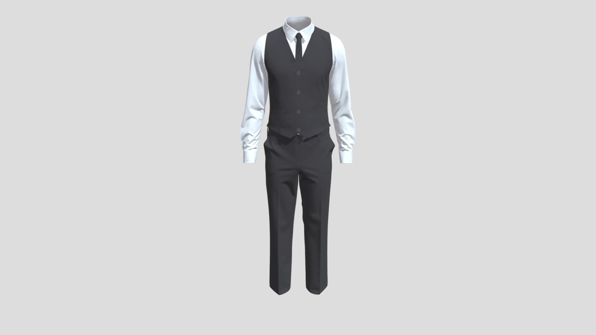 Shirt and Waistcoat 3d model