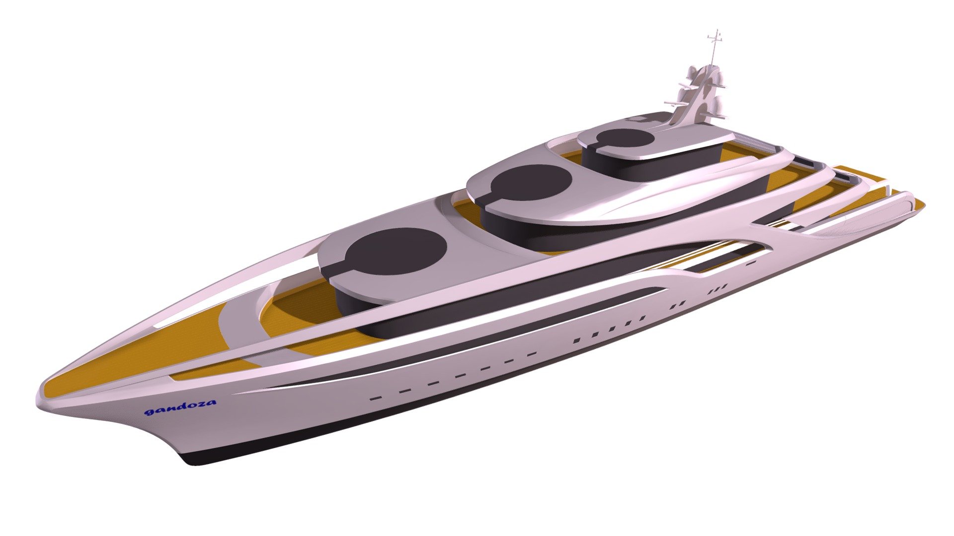 Luxury Superyacht 3d model