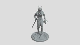 God Anubis Miniature Print