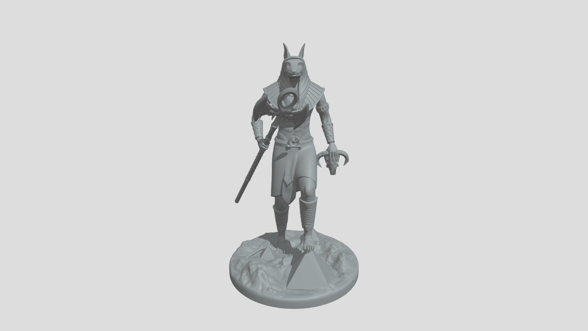 God Anubis Miniature Print 3d model