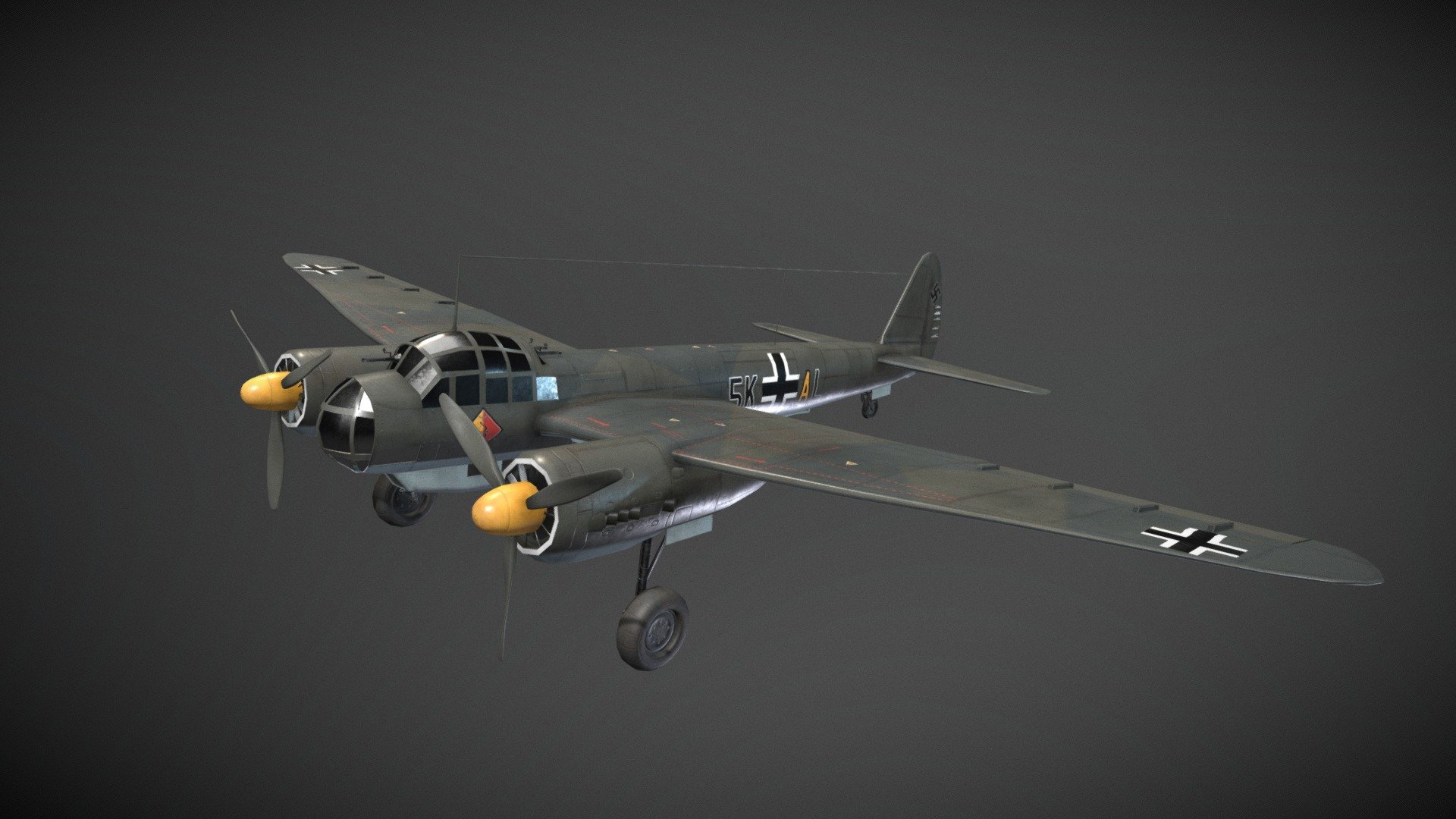 Ju88 Bomber. 3d model