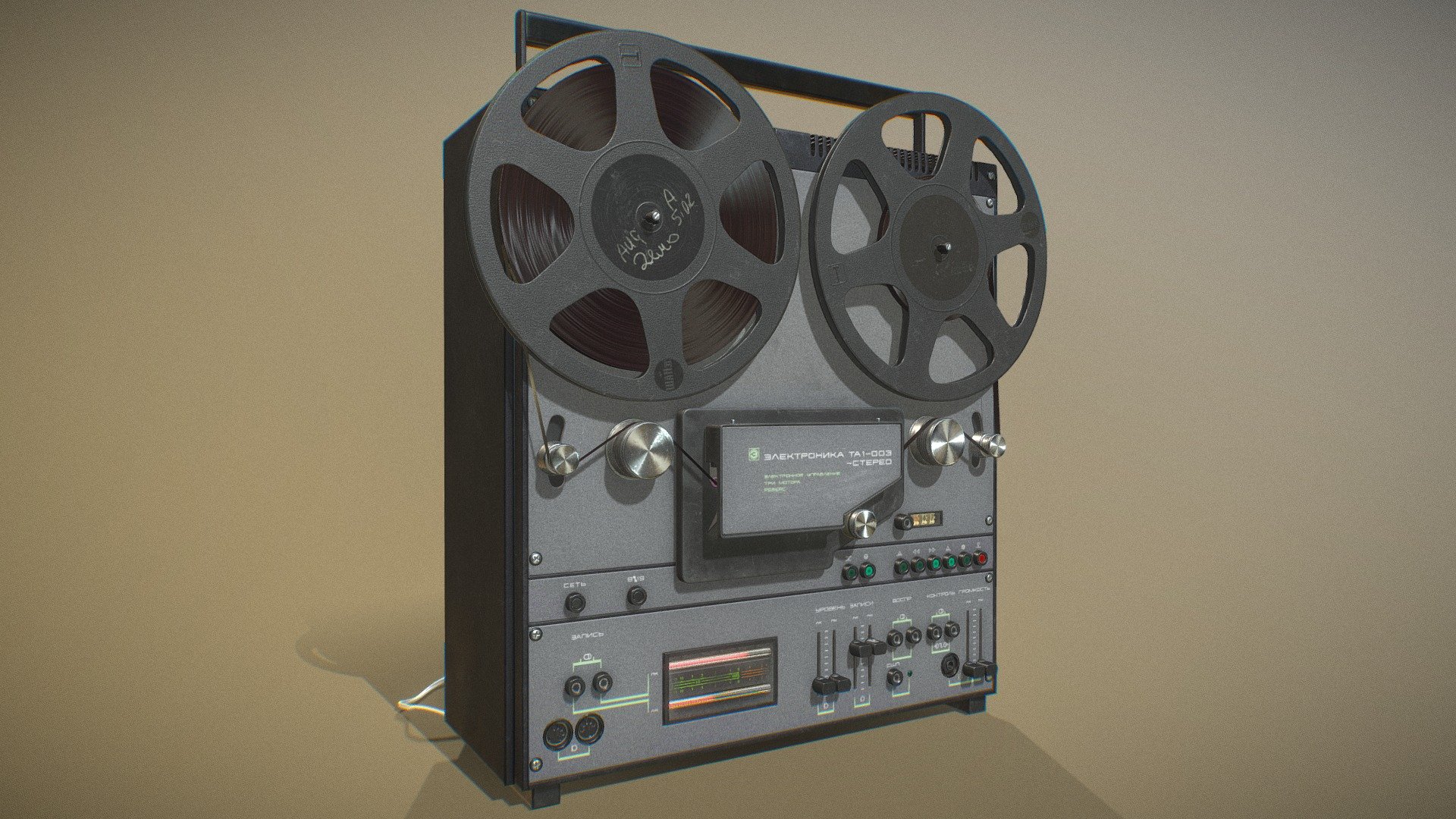 Stereophonic tape recorder "Electronics TA1-003" 3d model