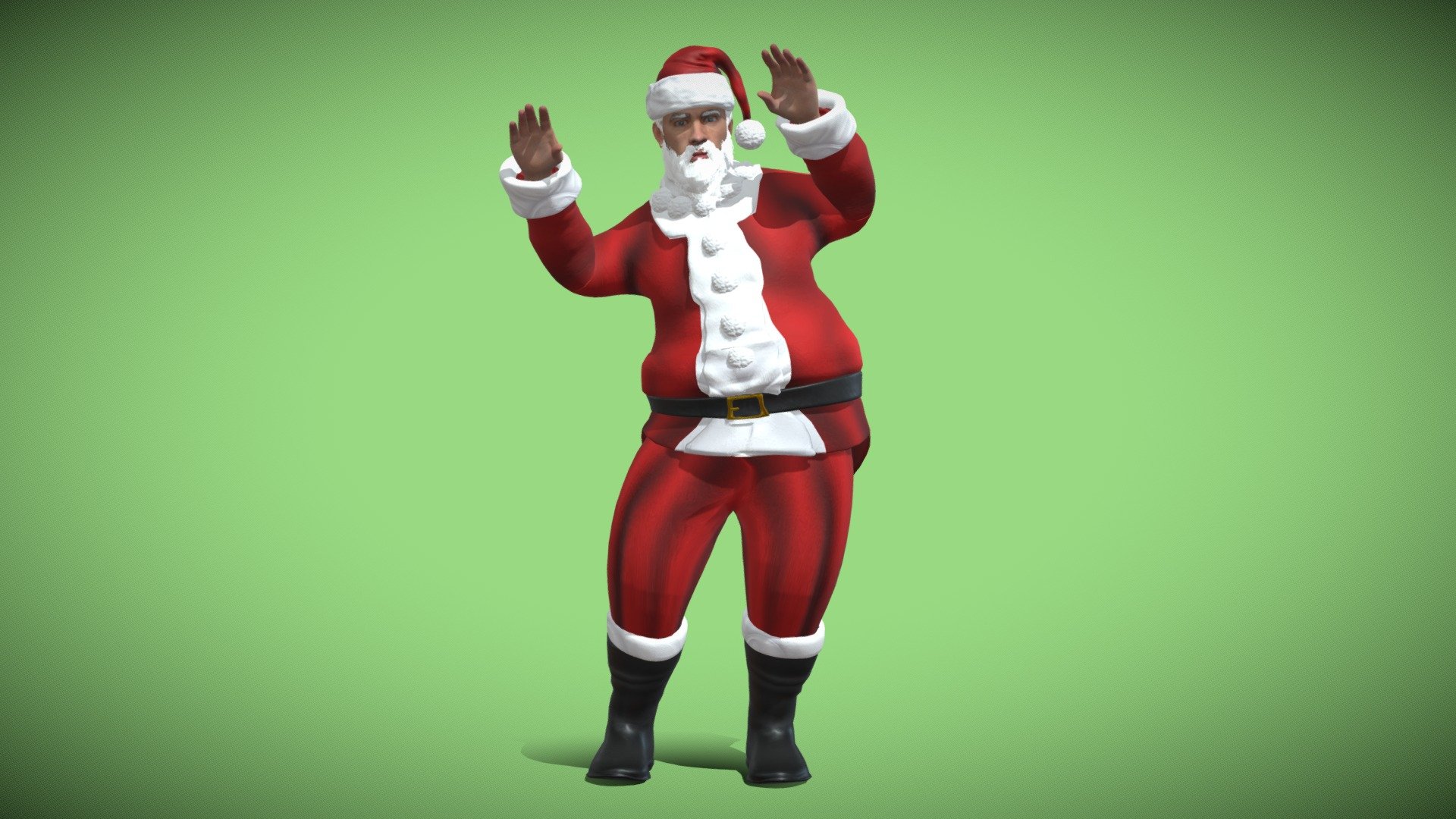 Santa Claus dancing 3d model