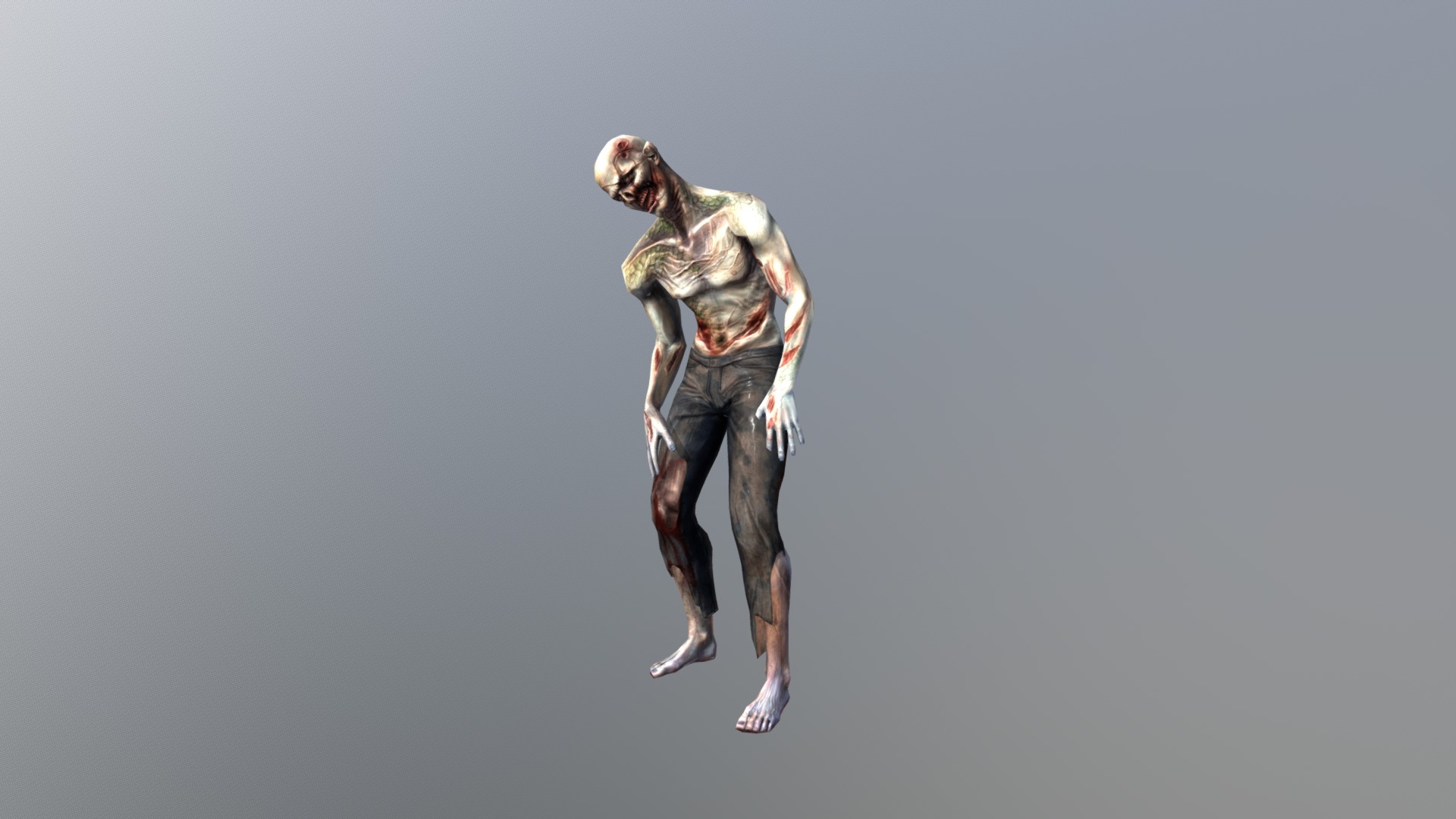 Low poly Zombie model 3d model