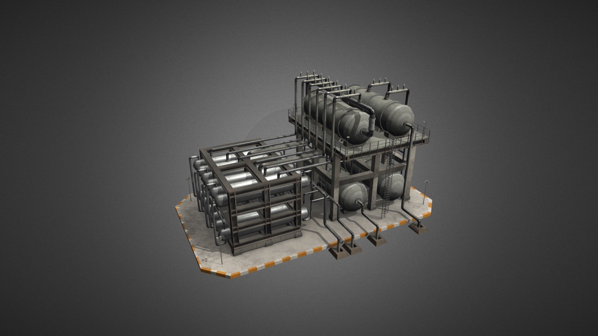 Oil Refinery 11 3d model