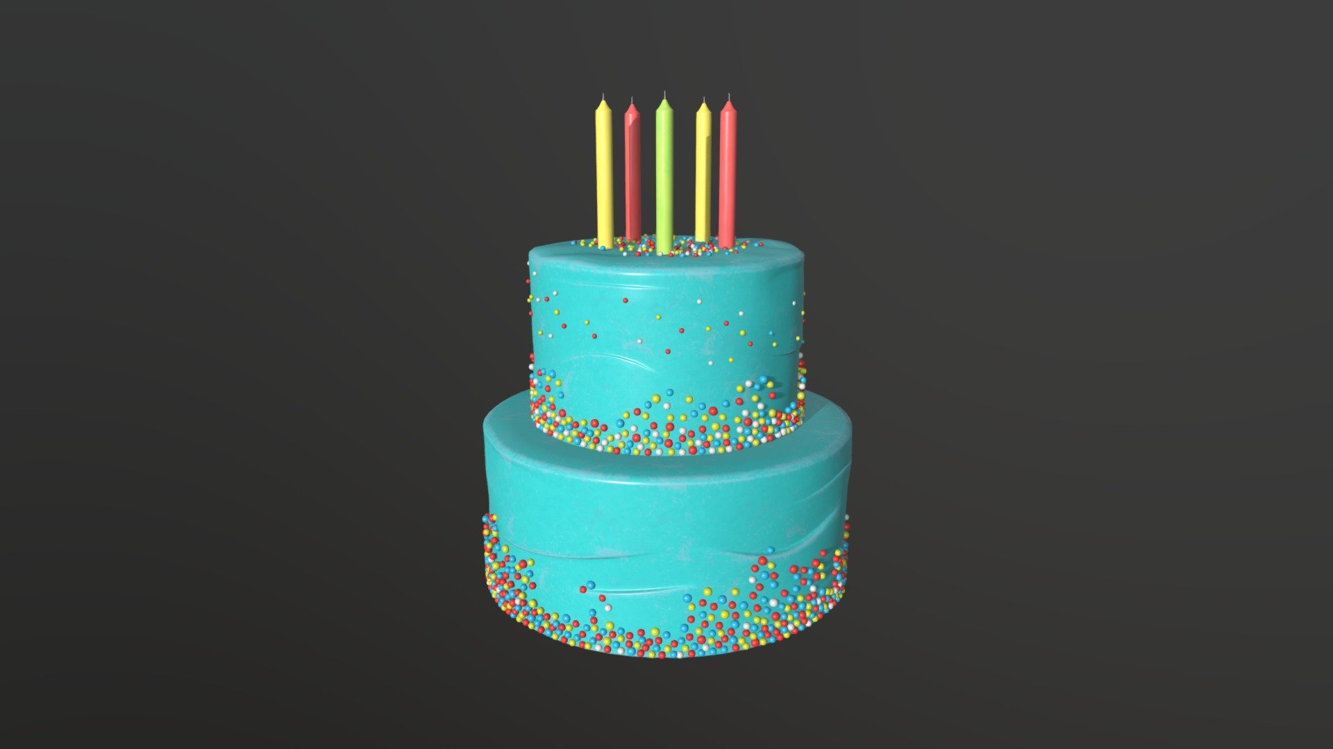 bd cake 3d model