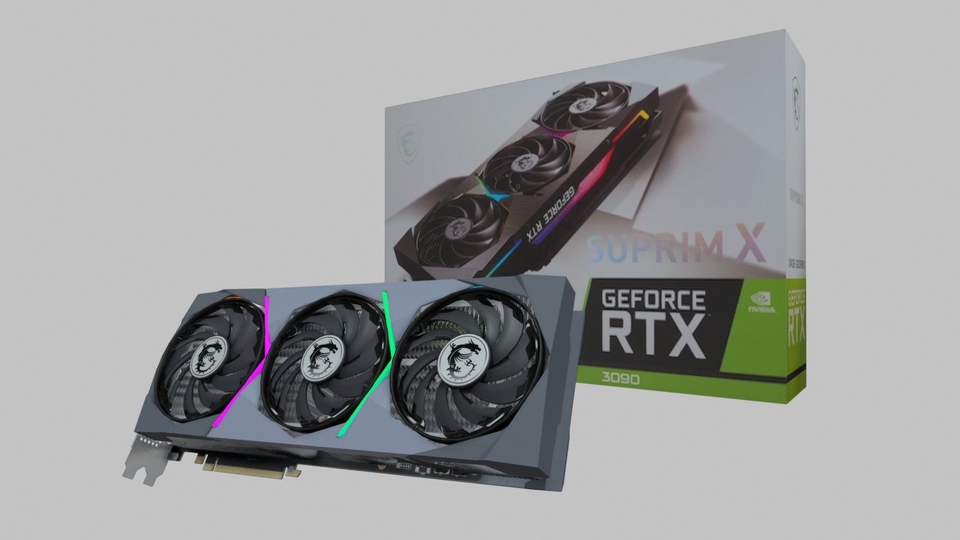 MSI GeForce RTX™ 3090 SUPRIM X 24G 3d model