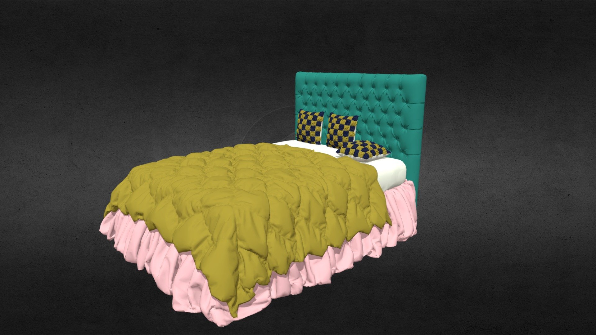 tufting bed 3d model