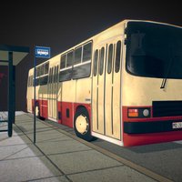 Bus and bus stop