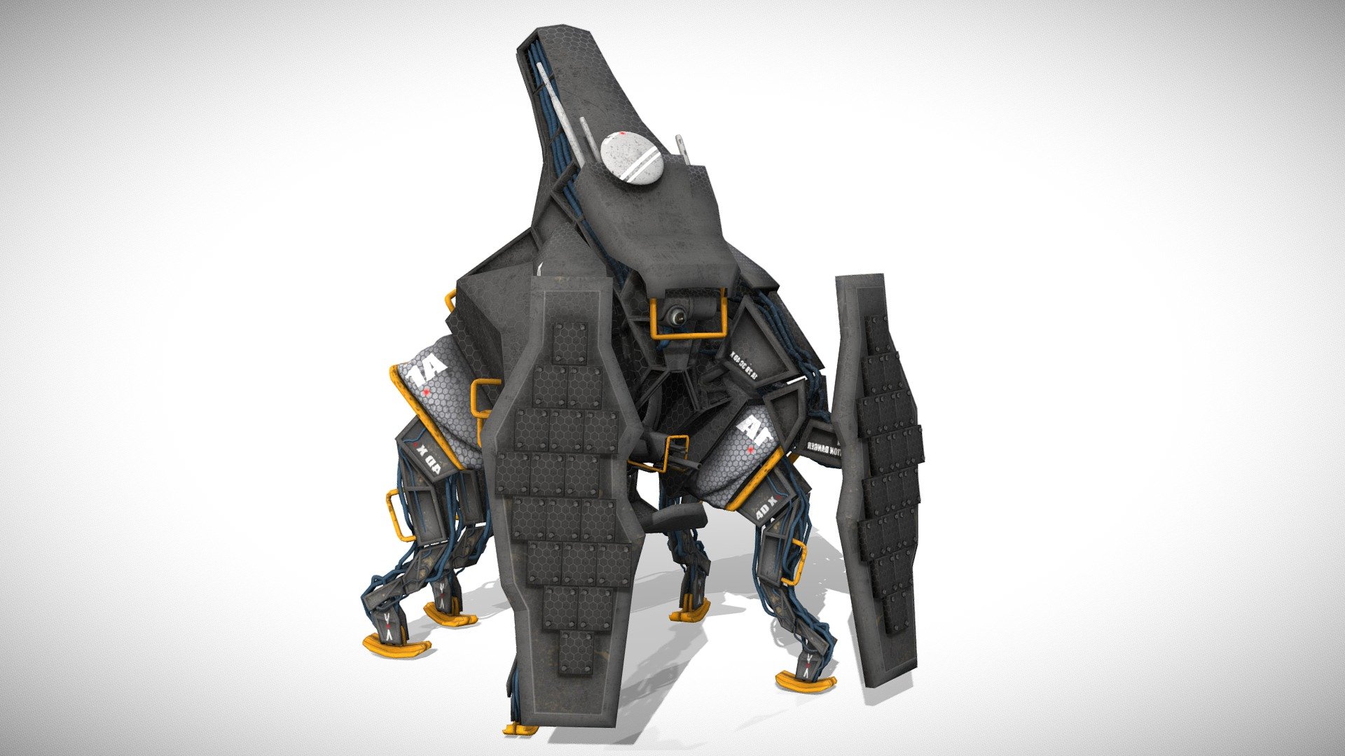 Robot concept "shild basher" 3d model