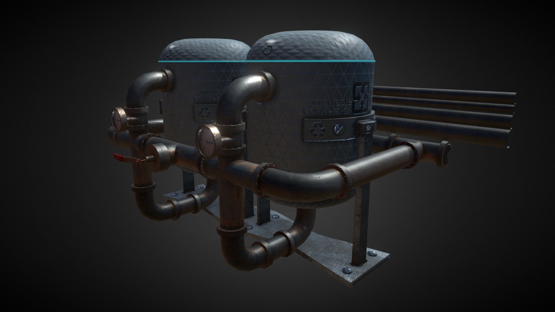 Water Treatment Tanks (AIKU) 3d model